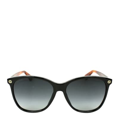 Women's Black/Brown Sunglasses 58mm