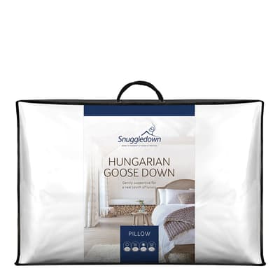 Hungarian Goose Down Pillow, Soft Support, 2 Pack
