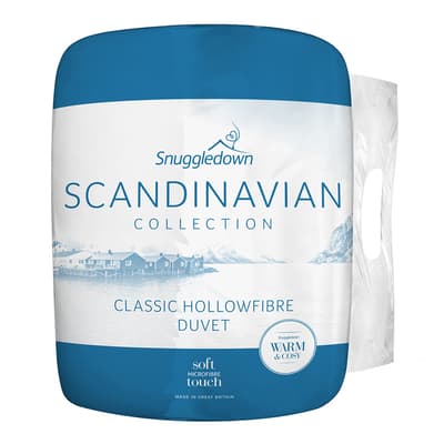 Scandinavian Hollowfibre Duvet, 4.5 Tog, Single