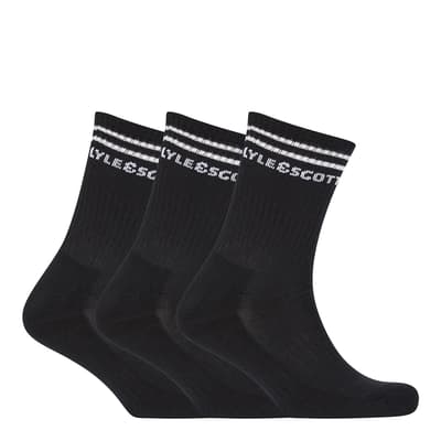 Black 3-Pack Walter Socks