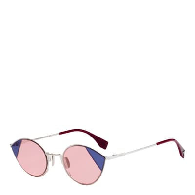 Women's Silver/Pink Fendi Sunglasses 51mm