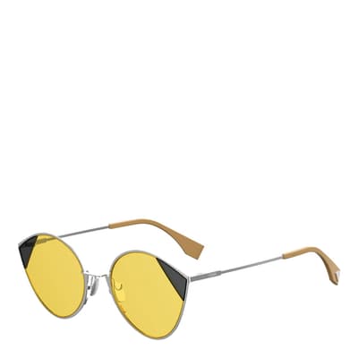Women's Yellow Fendi Sunglasses 60mm