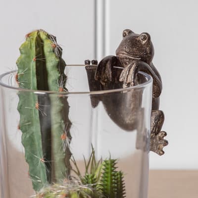 Fabio Frog Pot Hanger Antique, Set Of 2