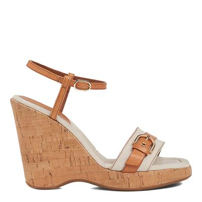 Tan Sky Wedged Heeled Sandals