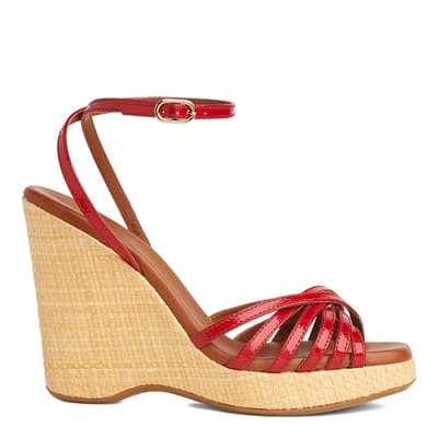 Red Solange Wedge Sandals