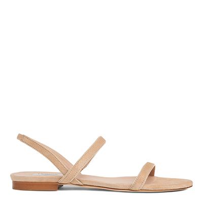 Beige Suede Rosalie Flat Sandals