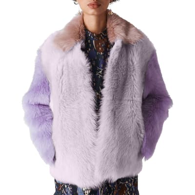 Multi Colourblock Toscana Shearling Jacket