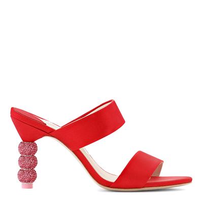 Rosalind Crystal Mid Mule Red