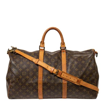 Brown Bandouliere Keepall 50