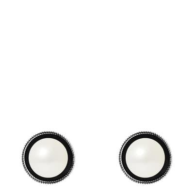 Black/White Pearl Earrings