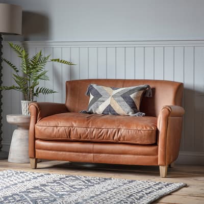 Parrow Leather Sofa, Vintage Brown