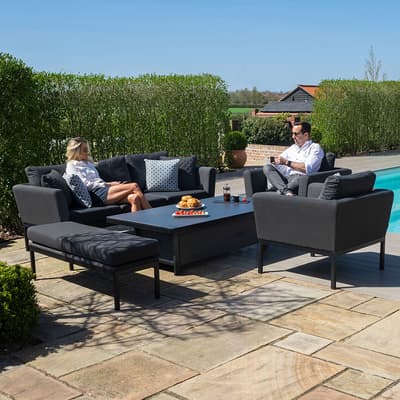 SAVE £560 - Pulse 3 Seat Sofa Set with Rising Table , Charcoal