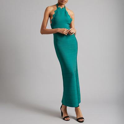 Alpine Green Scallop Edge Gown