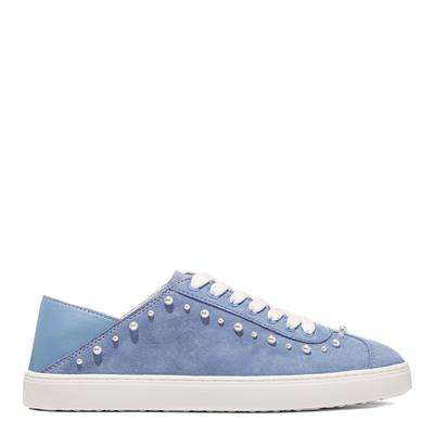 Light Blue Suede Superstud Convertible Sneakers