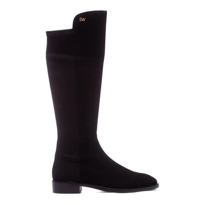 Black Suede Keelan City To The Knee Boots