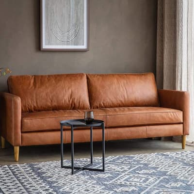 Harrietsham 2 Seater Sofa, Vintage Brown Leather