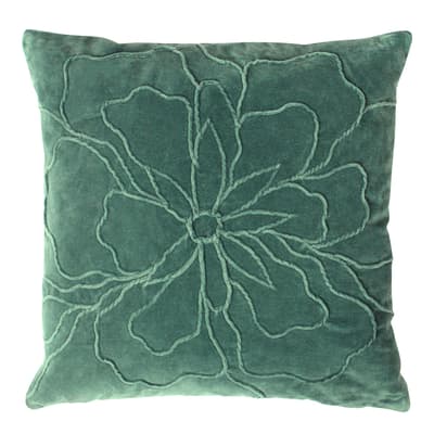 Angeles Filled Cushion 45 x 45cm, Juniper Green