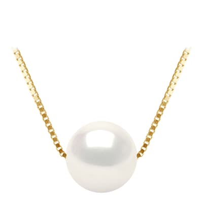 White Gold Freshwater Pearl Necklace