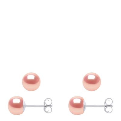 Pink Freshwater Pearl Stud Earrings