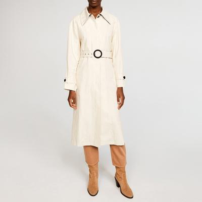 Vanilla Gagnant Cotton Linen Blend Trench Coat