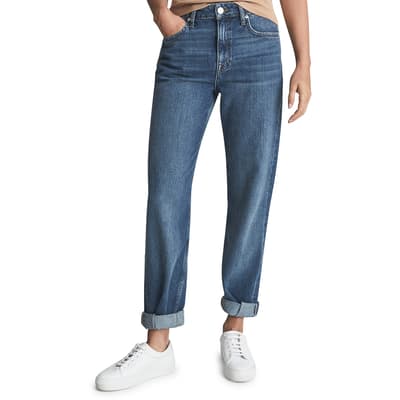 Mid Blue Adele Relaxed Flared Jeans
