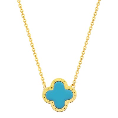 Turquoise Clover Pendant Necklace