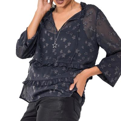 Navy Etoile Blouse