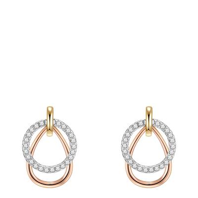 Rose Gold Silver Earrings