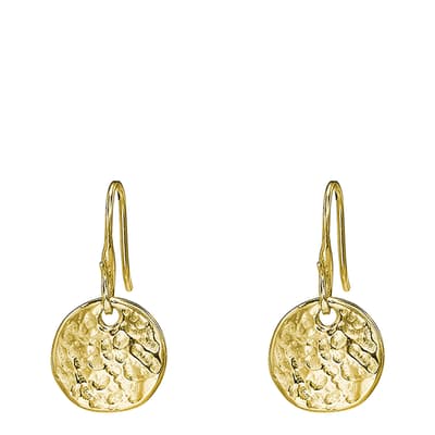 Yellow Gold 13mm Disc Nomad Earrings