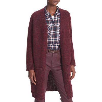 Red Wool Blend Cardigan