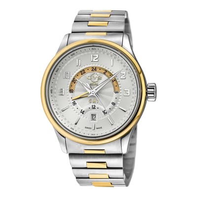 Men's Silver GV2 Giromondo Stainless Steel Watch
