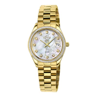 Women's Gold Gevril Turin Diamond Watch