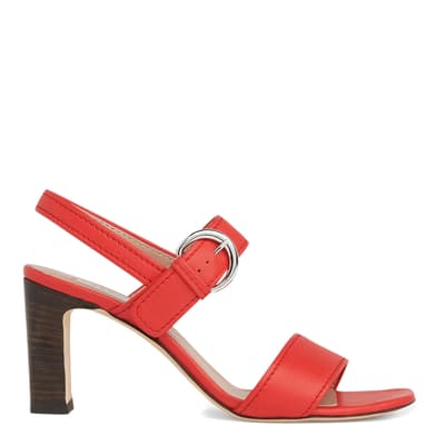 Red Leather Natalie Sandals