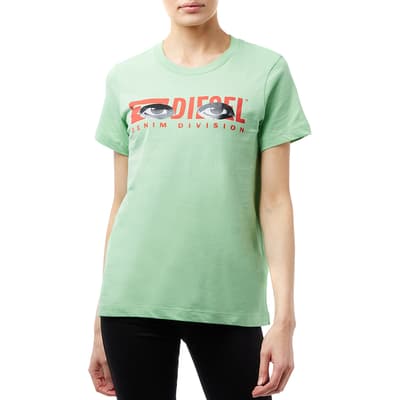 Green Eye Logo Cotton T-Shirt