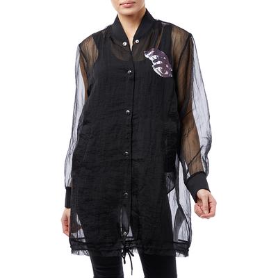 Black Clay Sheer Oversized Shirt