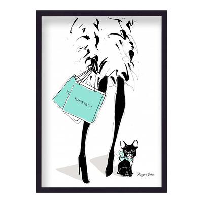 Tiffany Puppy Framed Print 44x33cm Framed Print