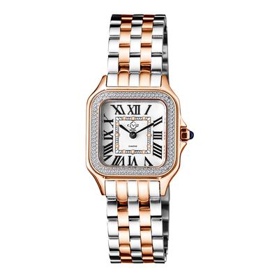 Women's Milan Swiss Silver 2 Tone Rose Gold Watch