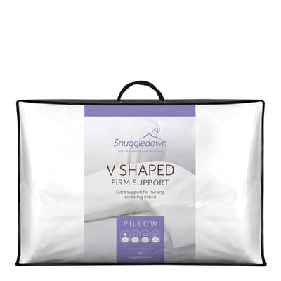V Shape Pillow, Firm Support, 1 Pack