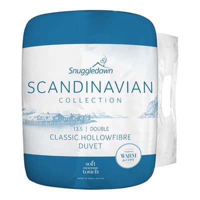 Scandinavian Hollowfibre Duvet, 13.5 Tog, Single
