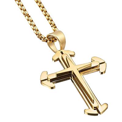 18K Gold Cross Necklace