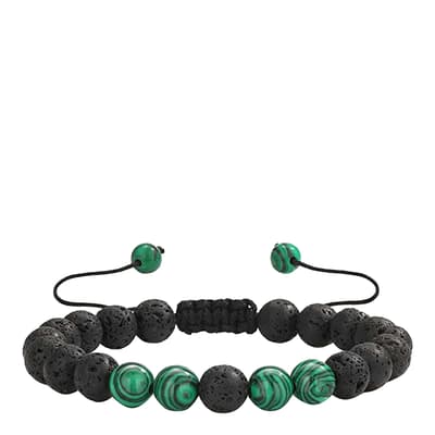 Green & Black Adjustable Bracelet