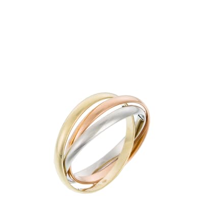 Tricolores Gold Intertwined Ring