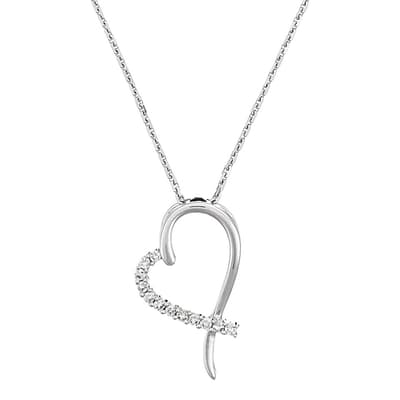 Silver 'Tender Heart' Heart Shape Necklace