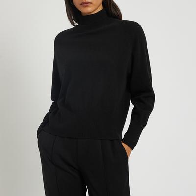 Black Raglan Cashmere Blend Jumper
