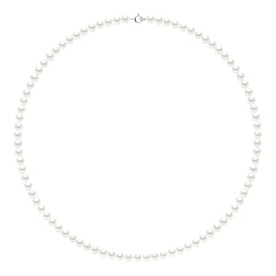 Round Freshwater Pearl White Nacre Necklace