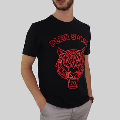 Black Red Tiger Print T-Shirt