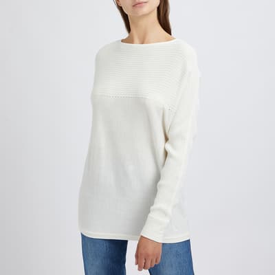 Ivory Batwing Knitted Jumper