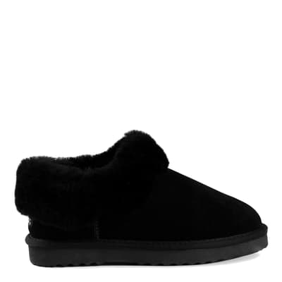 Black Suede Coogee Slippers