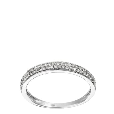 Silver "Alliance Granite" Diamond Ring