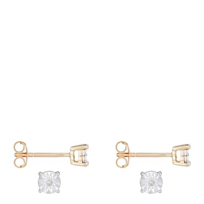 Gold 'Chip Great Illusion' Earrings